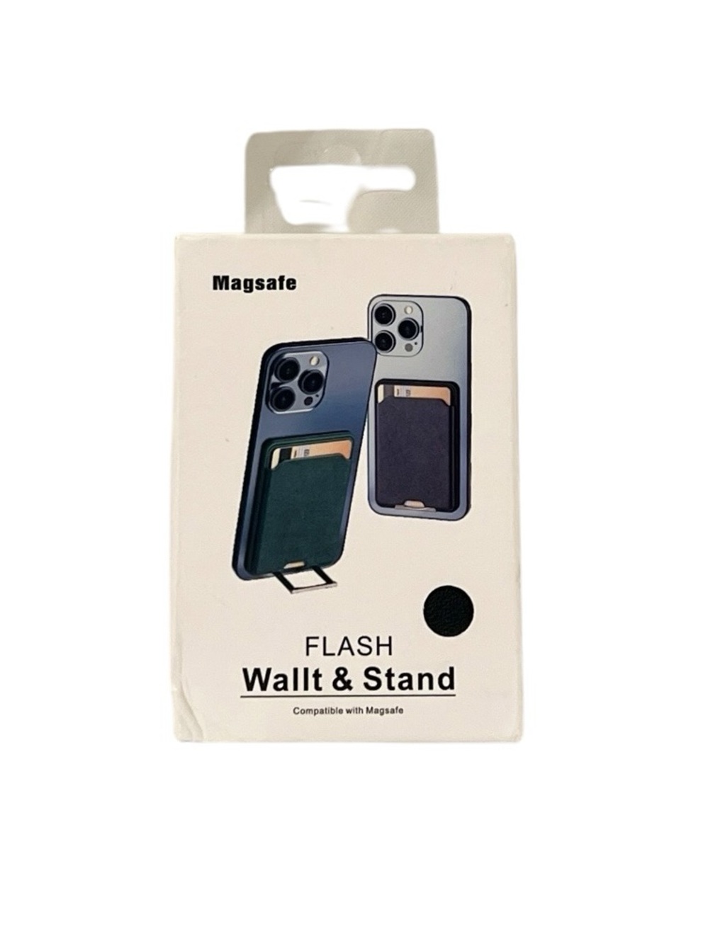 Flash Wallet & Stand MagSafe-Compatible Phone Card Holder – Black